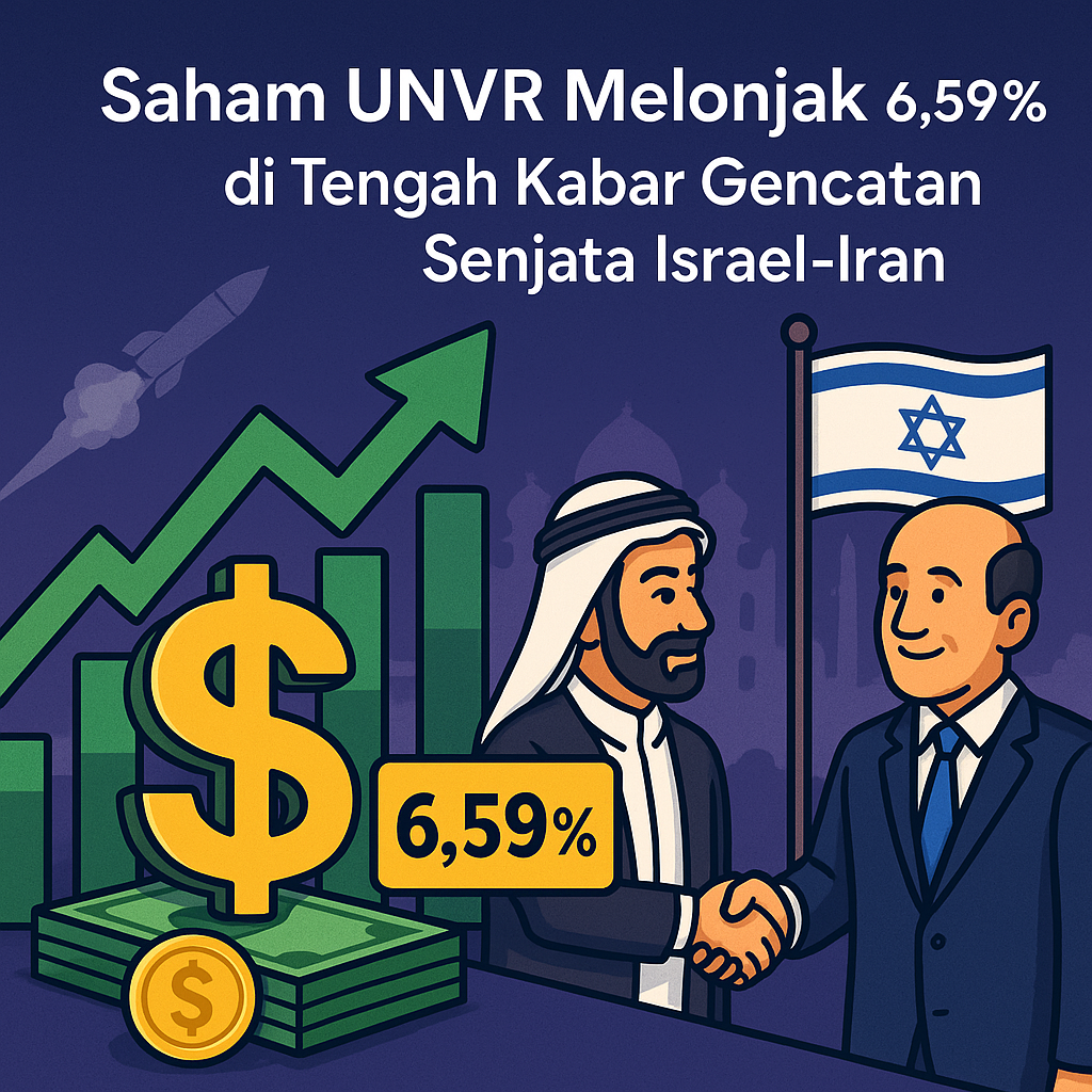 Saham UNVR Melonjak 6,59% di Tengah Kabar Gencatan Senjata Israel-Iran