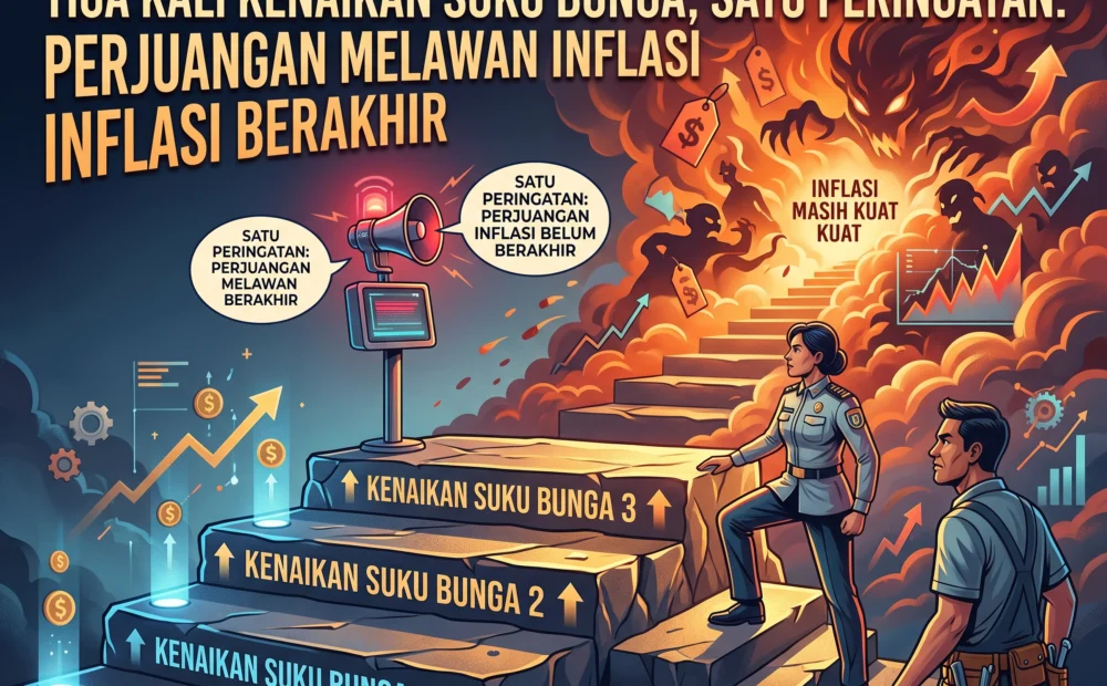 Tiga Kali Kenaikan Suku Bunga, Satu Peringatan: Perjuangan Melawan Inflasi Belum Berakhir