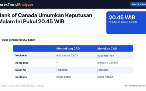 Bank of Canada Umumkan Keputusan Malam Ini Pukul 20.45 WIB: CAD Terjepit antara Kenaikan Suku Bunga dan Harga Minyak yang Turun