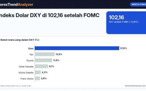 Indeks Dolar DXY di 102,16 setelah FOMC: Komposisi, Pergerakan, dan Agenda yang Menentukan Arah