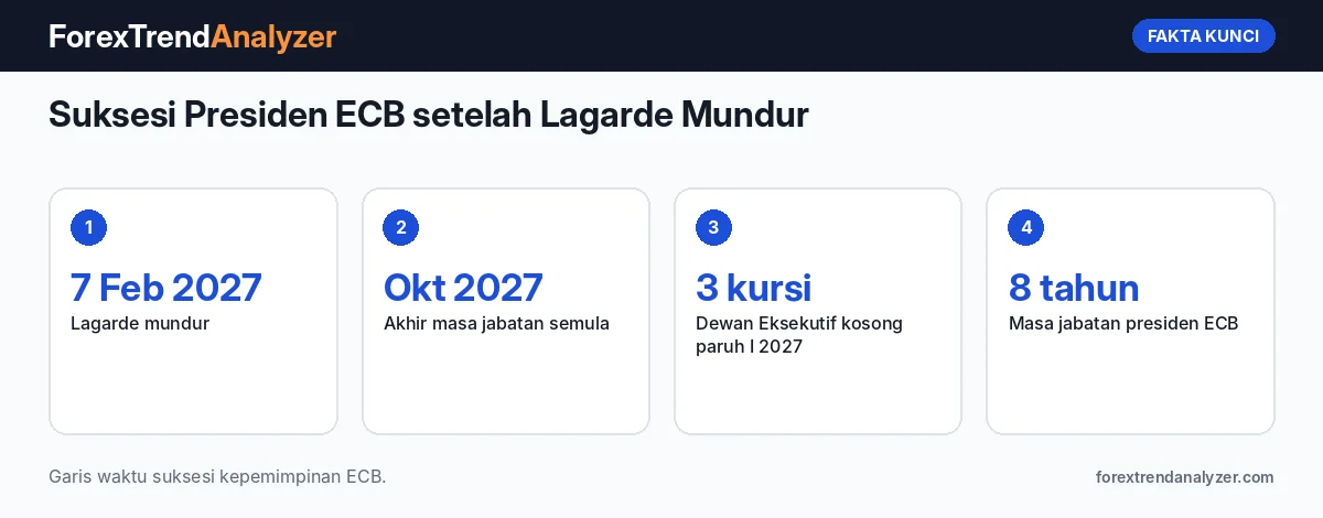 Fakta kunci: Suksesi Presiden ECB setelah Lagarde Mundur: Proses Pemilihan, Kandidat, dan Dampak ke Euro